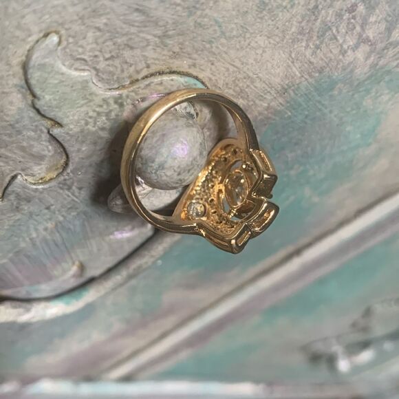 Gorgeous FJ Fallon Gold plated statement ring, Stamped - Picture 4 of 4